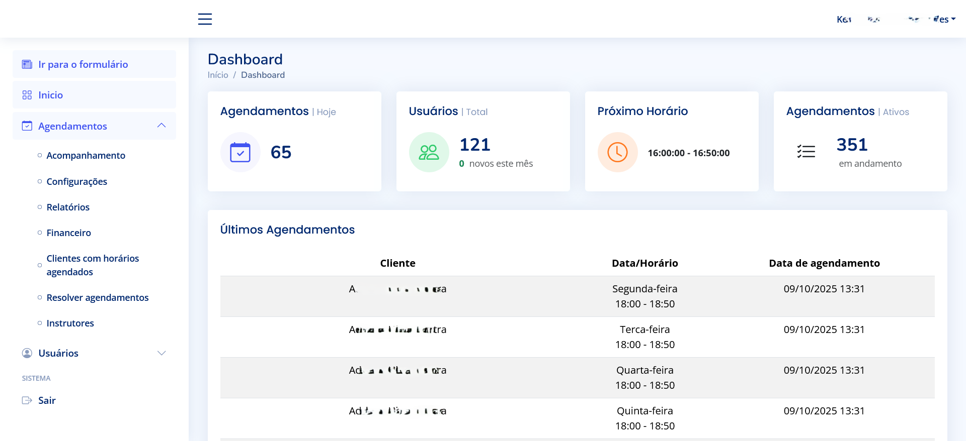 Agendamento Estúdio Funcional UNIVC — site desenvolvido pela Ondbay em São Mateus ES